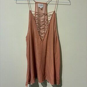 Cami NYC Blush Velvet Camisole Top - Women's M